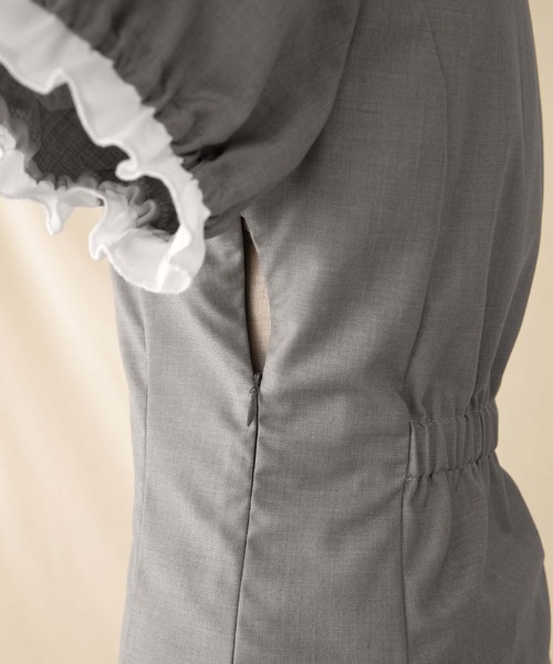 セール】Frill Collar Mini One Piece/フリルカラーミニ