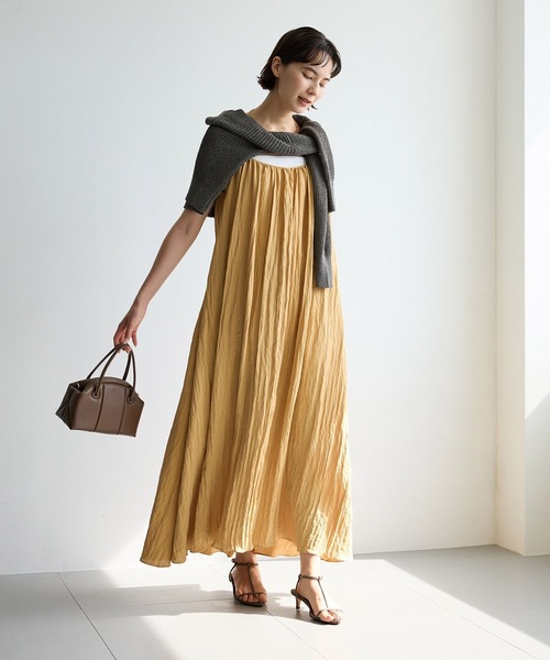 BABYLONE（バビロン）の「2WAYフレアキャミワンピース（ワンピース・レディース・キャメル/レッド/ブラック・フリー）」の3枚目の写真