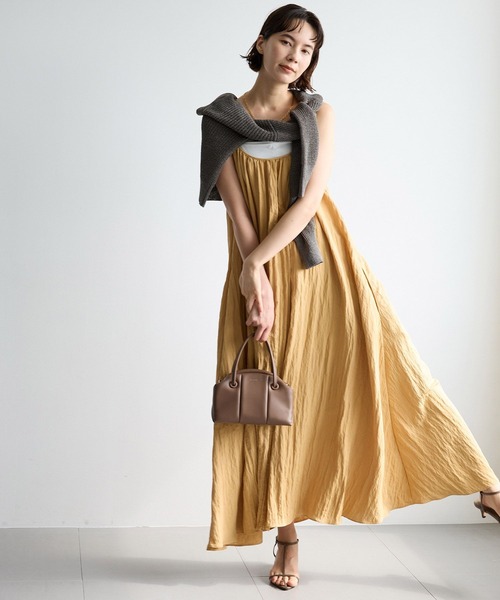 BABYLONE（バビロン）の「2WAYフレアキャミワンピース（ワンピース・レディース・キャメル/レッド/ブラック・フリー）」の4枚目の写真