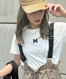 deux amour | M刺繍Tシャツ(Tシャツ/カットソー)