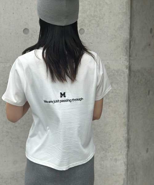 deux amour(ドゥーザムール)の「UVカット接触冷感 MorA刺繍Tシャツ(Tシャツ/カットソー・レディース・ブラック/ホワイト/アイボリー/ダークブラック・FREE/MEDIUM)」の9枚目の写真