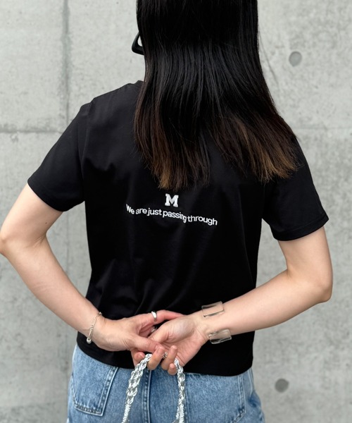 UVカット接触冷感 MorA刺繍Tシャツ（Tシャツ/カットソー）｜deux