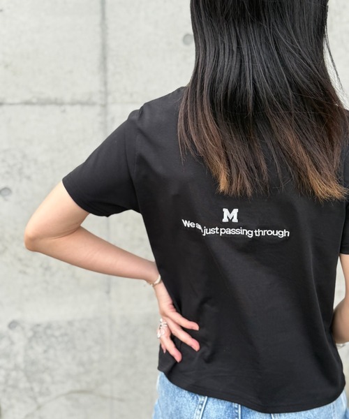 deux amour(ドゥーザムール)の「UVカット接触冷感 MorA刺繍Tシャツ(Tシャツ/カットソー・レディース・ブラック/ホワイト/アイボリー/ダークブラック・FREE/MEDIUM)」の14枚目の写真