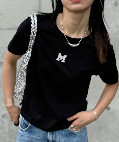 deux amour(ドゥーザムール)の「UVカット接触冷感 MorA刺繍Tシャツ(Tシャツ/カットソー・レディース・ブラック/ホワイト/アイボリー/ダークブラック・FREE/MEDIUM)」の19枚目の写真