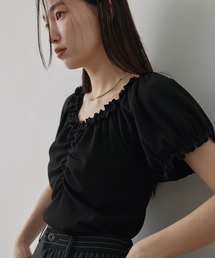 美品 完売品 STATEOFMIND 半袖 トップス パフスリーブ ブラック M WOMENS/トップス/シャツ/ブラウス(半袖)(並び順：新着順