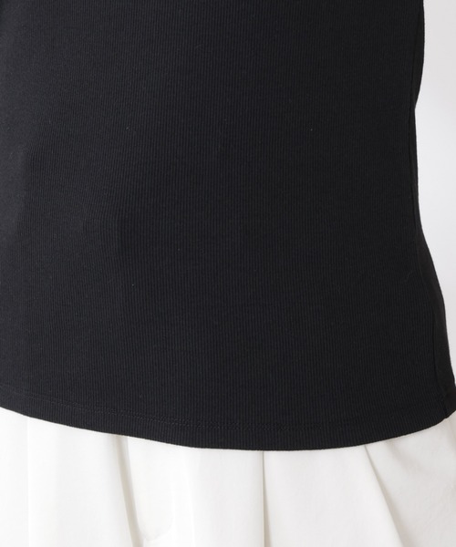 NANO universe（ナノユニバース）の「抗菌防臭・接触冷感機能 カップ付きクルーネックトップス（Tシャツ/カットソー・レディース・ホワイト/ブラック/グレー・FREE）」の7枚目の写真