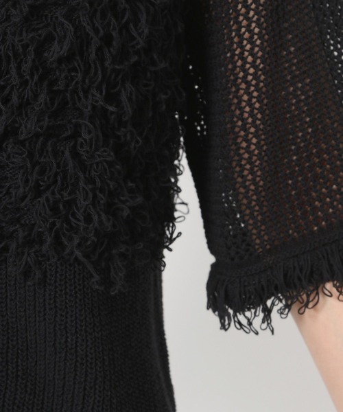 LOWRYS FARM（ローリーズファーム）の「フリンジ２ＷＡＹカーディガン　572291（カーディガン/ボレロ・レディース・ベージュ/ブラウン/ブラック・FREE）」の9枚目の写真