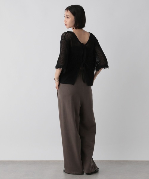 LOWRYS FARM（ローリーズファーム）の「フリンジ２ＷＡＹカーディガン　572291（カーディガン/ボレロ・レディース・ベージュ/ブラウン/ブラック・FREE）」の21枚目の写真