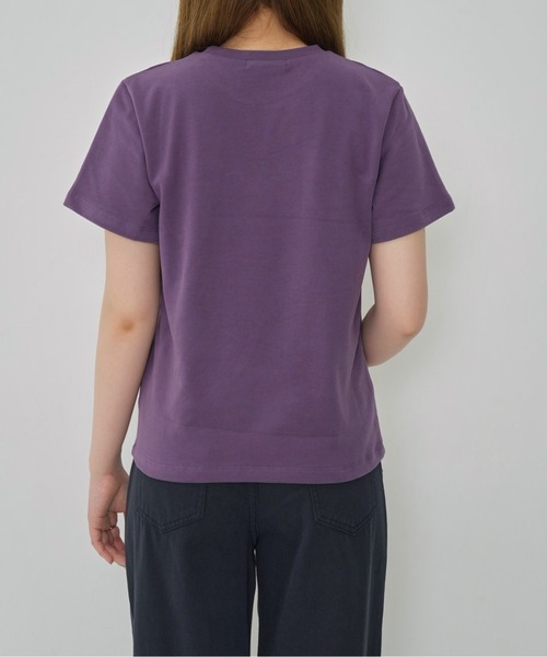 Enewd nina(エニュードニーナ)の「【zozo限定】ハート レースフラワー 立体 Tシャツ 伸縮性あり(Tシャツ/カットソー・レディース・ブラック/パープル/ホワイト/グレー・FREE)」の5枚目の写真