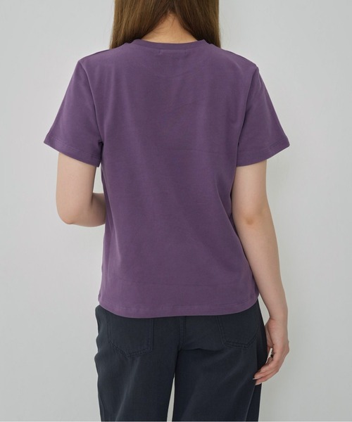 Enewd nina(エニュードニーナ)の「【zozo限定】ハート レースフラワー 立体 Tシャツ 伸縮性あり(Tシャツ/カットソー・レディース・ブラック/パープル/ホワイト/グレー・FREE)」の8枚目の写真