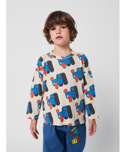 BOBO CHOSES(ボボショーズ)の「Doggy Mate all over T-shirt(Tシャツ/カットソー・キッズ・オフホワイト・6-7YEAR/4-5YEAR/2-3YEAR/8-9y/10-11y/12-13y)」の1枚目の写真