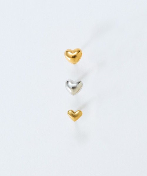 Phoebe（フィービィー）の「【金属アレルギー対応】ハートピアス(片耳)/サージカルステンレス（ピアス（片耳用）・レディース・ゴールド系1/ゴールド系2/シルバー系1・FREE）」の20枚目の写真