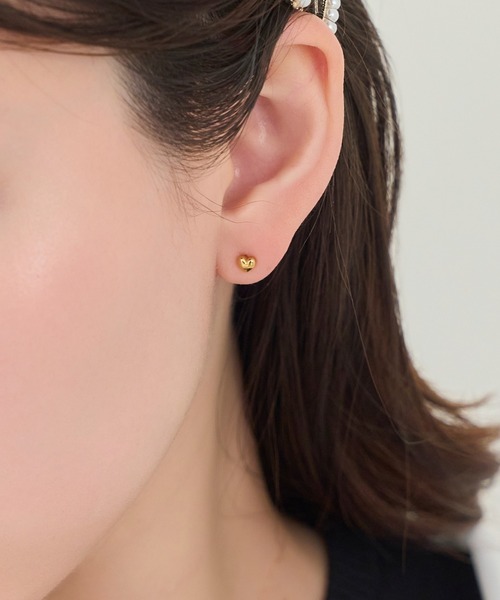 Phoebe（フィービィー）の「【金属アレルギー対応】ハートピアス(片耳)/サージカルステンレス（ピアス（片耳用）・レディース・ゴールド系1/ゴールド系2/シルバー系1・FREE）」の8枚目の写真