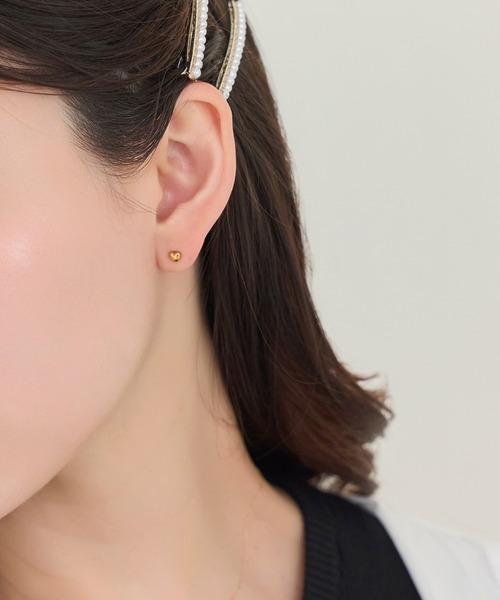 Phoebe（フィービィー）の「【金属アレルギー対応】ハートピアス(片耳)/サージカルステンレス（ピアス（片耳用）・レディース・ゴールド系1/ゴールド系2/シルバー系1・FREE）」の9枚目の写真