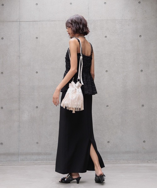 PAGEBOY（ページボーイ）の「ポコポコホックビスチェ（キャミソール・レディース・ブルー系その他/ブラック系その他/ブラック・FREE）」の6枚目の写真