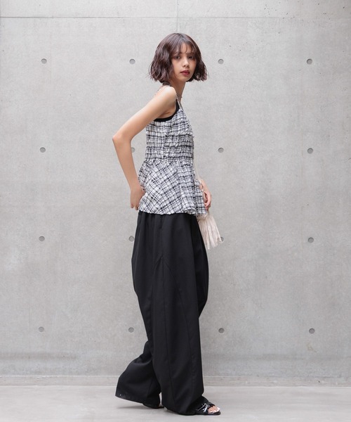 PAGEBOY（ページボーイ）の「ポコポコホックビスチェ（キャミソール・レディース・ブルー系その他/ブラック系その他/ブラック・FREE）」の10枚目の写真