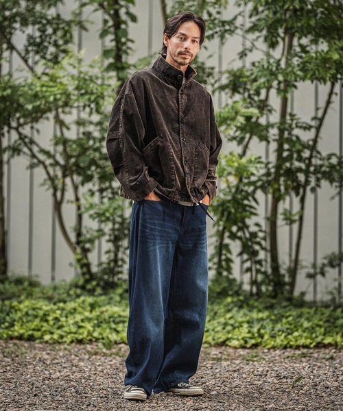 CAMBIO（カンビオ）の「mj10922-Medium Wale Chemical Wash Corduroy Military jacket ミリタリージャケット（ミリタリージャケット・メンズ・ブラック/ブラウン・M/L）」の20枚目の写真