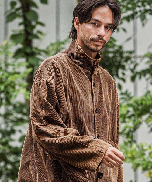 CAMBIO（カンビオ）の「mj10922-Medium Wale Chemical Wash Corduroy Military jacket ミリタリージャケット（ミリタリージャケット・メンズ・ブラック/ブラウン・M/L）」の18枚目の写真