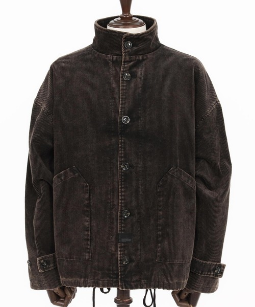 CAMBIO（カンビオ）の「mj10922-Medium Wale Chemical Wash Corduroy Military jacket ミリタリージャケット（ミリタリージャケット・メンズ・ブラック/ブラウン・M/L）」の11枚目の写真