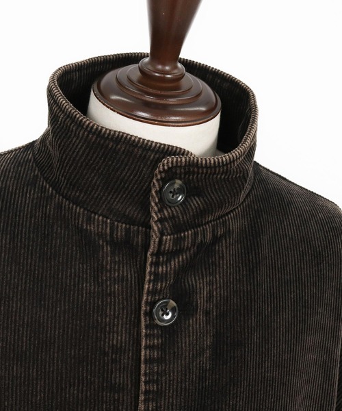 CAMBIO（カンビオ）の「mj10922-Medium Wale Chemical Wash Corduroy Military jacket ミリタリージャケット（ミリタリージャケット・メンズ・ブラック/ブラウン・M/L）」の9枚目の写真