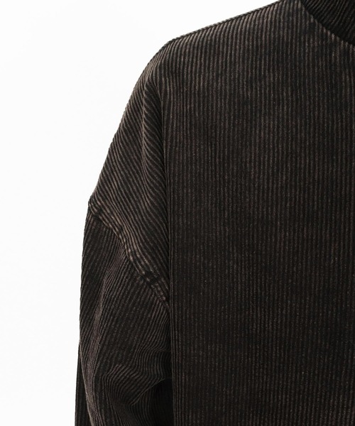 CAMBIO（カンビオ）の「mj10922-Medium Wale Chemical Wash Corduroy Military jacket ミリタリージャケット（ミリタリージャケット・メンズ・ブラック/ブラウン・M/L）」の8枚目の写真
