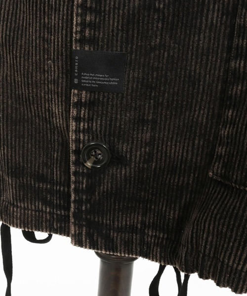 CAMBIO（カンビオ）の「mj10922-Medium Wale Chemical Wash Corduroy Military jacket ミリタリージャケット（ミリタリージャケット・メンズ・ブラック/ブラウン・M/L）」の7枚目の写真