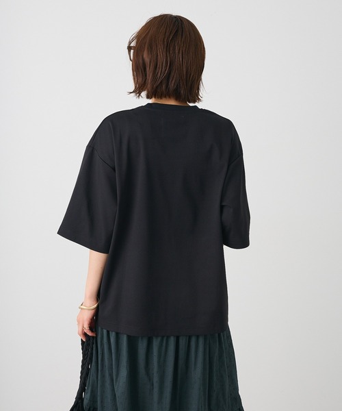 CRAFT STANDARD BOUTIQUE（クラフトスタンダードブティック）の「接触冷感/UVカット/吸水速乾 ハニカムメッシュフォトTEE 2【ユニセックス】（Tシャツ/カットソー・レディース・ブラック/オフホワイト・S/M/L）」の5枚目の写真