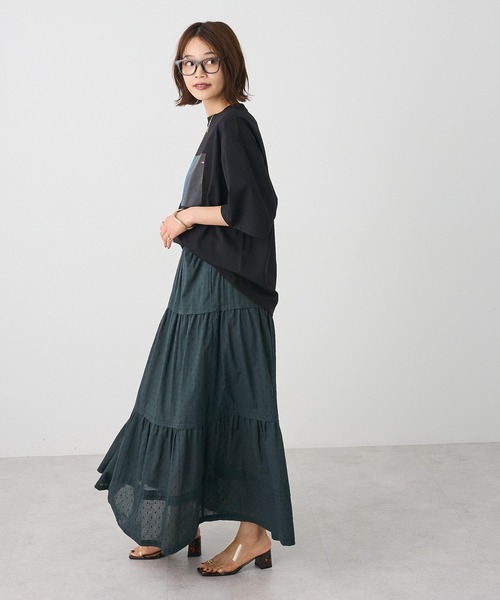 CRAFT STANDARD BOUTIQUE（クラフトスタンダードブティック）の「接触冷感/UVカット/吸水速乾 ハニカムメッシュフォトTEE 2【ユニセックス】（Tシャツ/カットソー・レディース・ブラック/オフホワイト・S/M/L）」の7枚目の写真