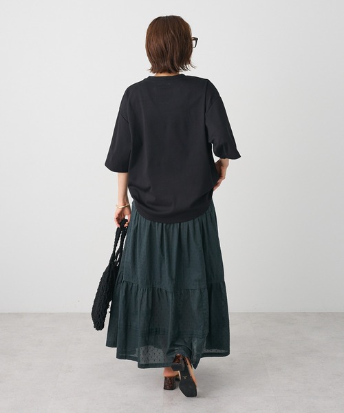 CRAFT STANDARD BOUTIQUE（クラフトスタンダードブティック）の「接触冷感/UVカット/吸水速乾 ハニカムメッシュフォトTEE 2【ユニセックス】（Tシャツ/カットソー・レディース・ブラック/オフホワイト・S/M/L）」の8枚目の写真