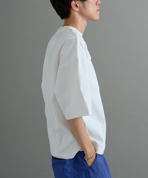 CRAFT STANDARD BOUTIQUE（クラフトスタンダードブティック）の「接触冷感/UVカット/吸水速乾 ハニカムメッシュフォトTEE 2【ユニセックス】（Tシャツ/カットソー・レディース・ブラック/オフホワイト・S/M/L）」の10枚目の写真