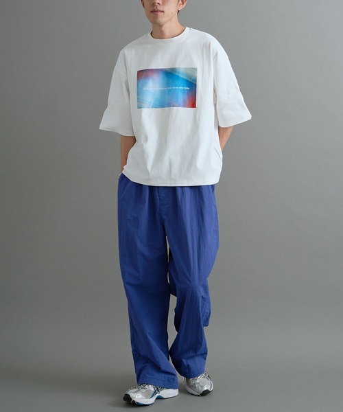 CRAFT STANDARD BOUTIQUE（クラフトスタンダードブティック）の「接触冷感/UVカット/吸水速乾 ハニカムメッシュフォトTEE 2【ユニセックス】（Tシャツ/カットソー・レディース・ブラック/オフホワイト・S/M/L）」の12枚目の写真