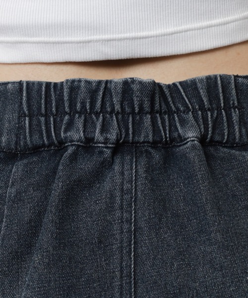 SPIRALGIRL（スパイラルガール）の「レッグウォーマーリブスカート（デニムスカート・レディース・ブラック/ブルー・FREE）」の11枚目の写真