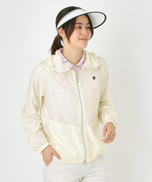 adabat（アダバット）の「【撥水】ライトジップアップパーカ（ブルゾン・レディース・ブラック/オフホワイト・38/40/42）」の7枚目の写真