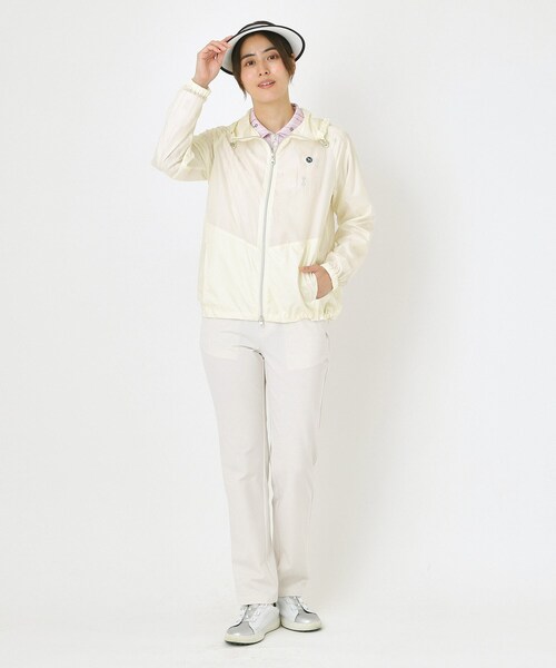 adabat（アダバット）の「【撥水】ライトジップアップパーカ（ブルゾン・レディース・ブラック/オフホワイト・38/40/42）」の9枚目の写真