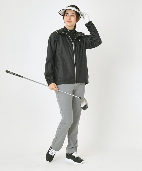 adabat（アダバット）の「【撥水】ライトジップアップパーカ（ブルゾン・レディース・ブラック/オフホワイト・38/40/42）」の14枚目の写真