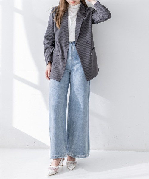 clear（クリア）の「【低身長対応／サイズ展開あり】ワイドデニムパンツ[着回し抜群 大人 カジュアル]≪再入荷≫（デニムパンツ・レディース・ブラック/ブルー系その他2/ブルー・S/M/PS）」の15枚目の写真