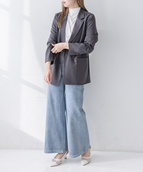 clear（クリア）の「【低身長対応／サイズ展開あり】ワイドデニムパンツ[着回し抜群 大人 カジュアル]≪再入荷≫（デニムパンツ・レディース・ブラック/ブルー系その他2/ブルー・S/M/PS）」の14枚目の写真