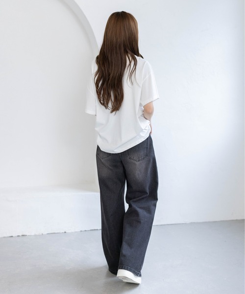 clear(クリア)の「【低身長対応/サイズ展開あり】ワイドデニムパンツ(デニムパンツ・レディース・ブラック/ブルー系その他2/ブルー/インディゴブルー・S/M/PS)」の6枚目の写真