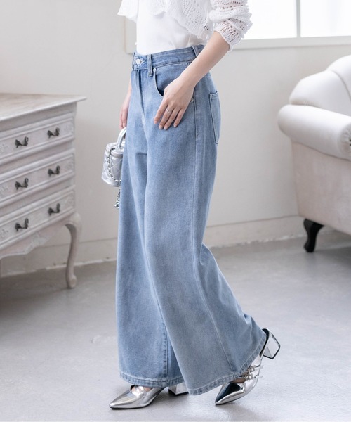 clear(クリア)の「【低身長対応/サイズ展開あり】ワイドデニムパンツ(デニムパンツ・レディース・ブラック/ブルー系その他2/ブルー/インディゴブルー・S/M/PS)」の14枚目の写真
