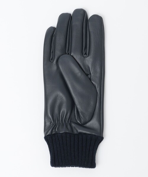 SHIPS（シップス）の「SHIPS:〈タッチパネル対応〉レザー リブ グローブ（手袋・メンズ・ネイビー/ブラウン/ブラック・ONE SIZE）」の8枚目の写真