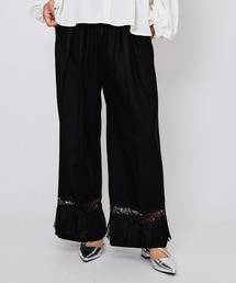 QUEENS COURT | レーヨンアサレースアレンジイージーパンツ≪洗濯機で洗える≫(その他パンツ)