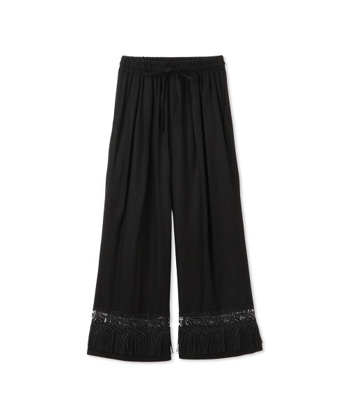 QUEENS COURT（クイーンズコート）の「レーヨンアサレースアレンジイージーパンツ≪洗濯機で洗える≫（その他パンツ・レディース・ブラック/ベージュ/ブラウン・M）」の11枚目の写真