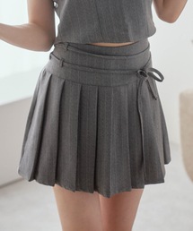 M DOLLY（エムドリー）の「*M DOLLY original* stripe ribbon pleats skirt/ストライプリボンプリーツスカート（スカート）」