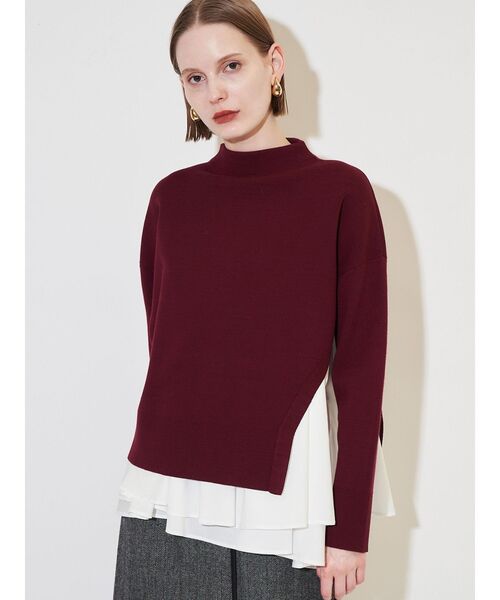 ELENDEEK（エレンディーク）の「キャミセットサイズスリットニット（ニット/セーター・レディース・ボルドー/ブラック/グレー・FREE）」の7枚目の写真