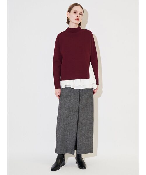 ELENDEEK（エレンディーク）の「キャミセットサイズスリットニット（ニット/セーター・レディース・ボルドー/ブラック/グレー・FREE）」の10枚目の写真