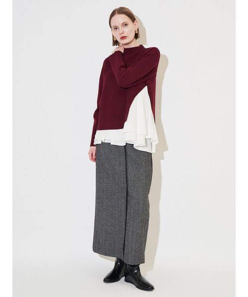 ELENDEEK（エレンディーク）の「キャミセットサイズスリットニット（ニット/セーター・レディース・ボルドー/ブラック/グレー・FREE）」の11枚目の写真