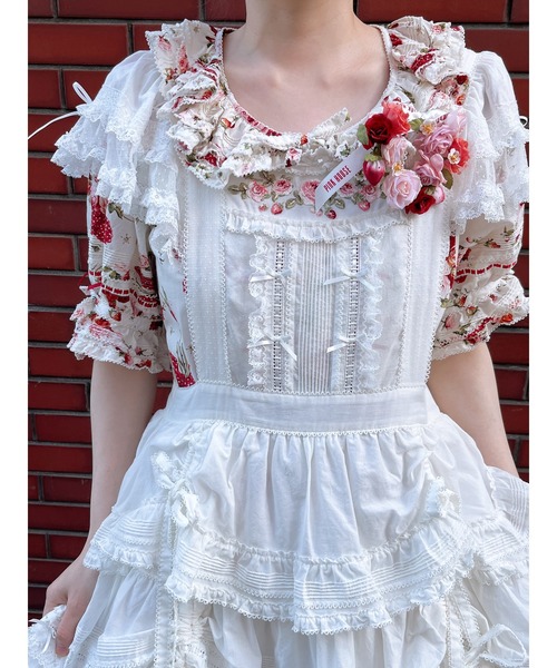 PINK HOUSE（ピンクハウス）の「ローズ刺繍使いタブリエドレス（その他