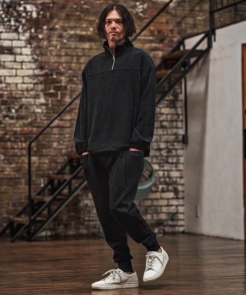 msw1733- カットコールハーフZIPプルオーバー（スウェット）｜CAMBIO