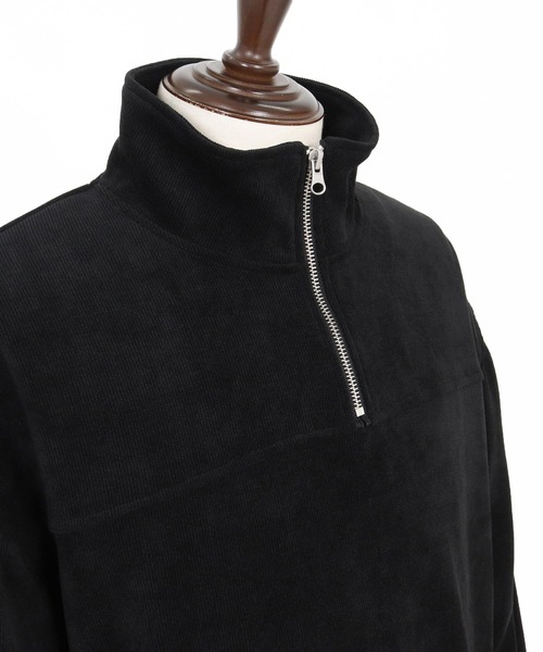 CAMBIO（カンビオ）の「msw1733- カットコールハーフZIPプルオーバー（スウェット・メンズ・ブラック/ベージュ・M/L/XL）」の20枚目の写真
