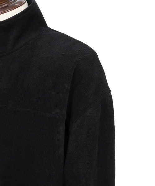 CAMBIO（カンビオ）の「msw1733- カットコールハーフZIPプルオーバー（スウェット・メンズ・ブラック/ベージュ・M/L/XL）」の21枚目の写真